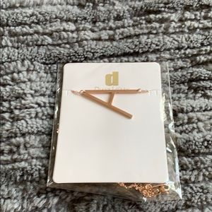 18kt rose gold plated letter A necklace